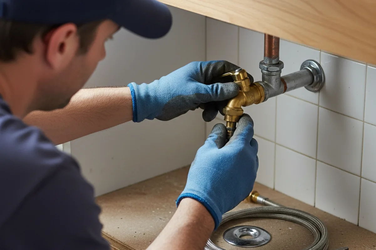 Shutoff valve and fitting work during Repiping in Lenapah